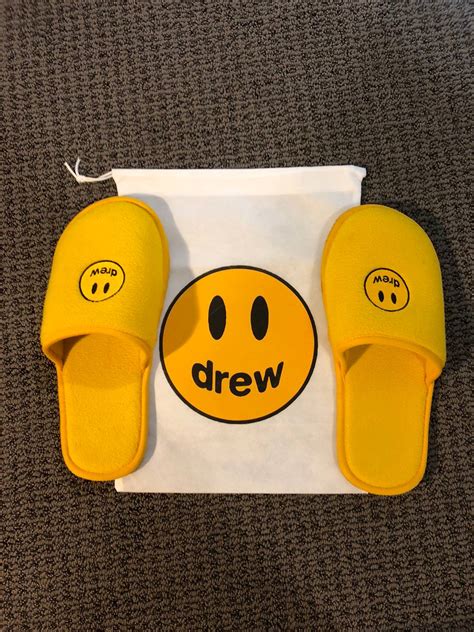 Justin Bieber Mascot Drew House Slippers Yellow Lxl Grailed