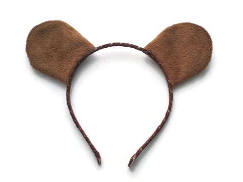 Bear Ears Headband Brown Grizzly Plush Hair Band Baby Bear Etsy