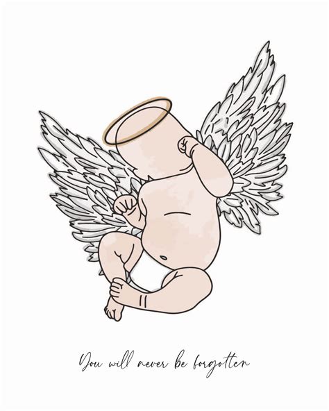 Angel Baby Print Baby Loss Miscarriage Digital Print Etsy