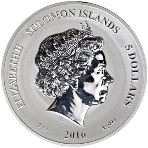 2016 2 Oz Proof Silver Solomon Islands Mermaid Coins