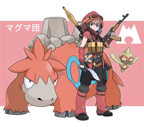 Camerupt Team Magma Grunt And Baltoy Pokemon And 2 More Drawn By