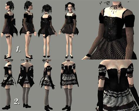 Mod The Sims Gothic Tea Party 8 Af Outfits