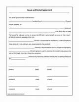 Pictures of Generic Lease Template