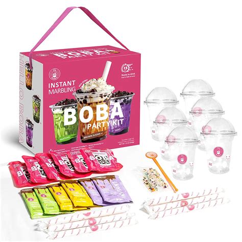 Os Bubble Boba Tea Kit Instant Marbling Boba Tea Party