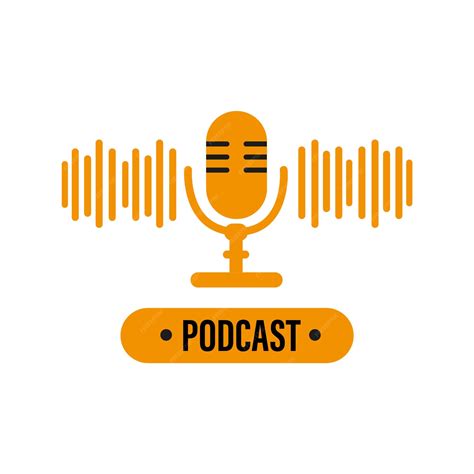 Premium Vector Orange Podcast Icon Podcast Logo Microphone Vector