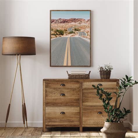 Desert Winding Road Road Trip Wall Art New Mexico Travel Etsy