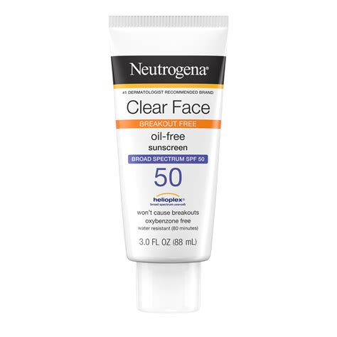 Neutrogena Clear Face Liquid Lotion Sunscreen With Spf 50 3 Fl Oz