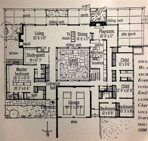 Mid Century Modern House Design Midcentury Floor Plan Portland