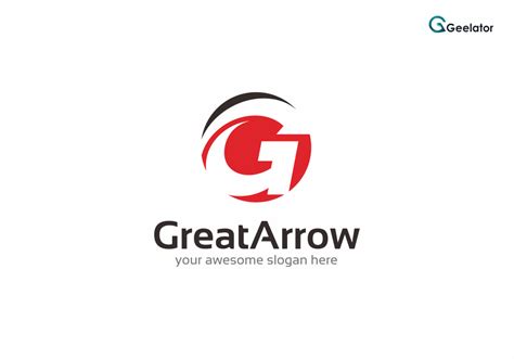 Letter G Great Arrow Logo Template By Geelator Thehungryjpeg