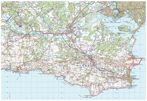 Purbeck Map Including 4 Circular Walks The Little Map Company