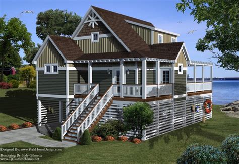 Coastal Beach House Plans On Pilings House Plan
