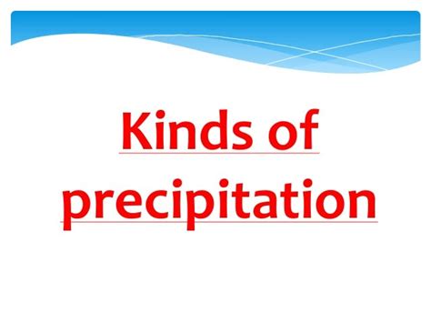 Study Notes On Precipitation