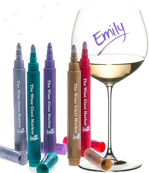 Vino Marker Metallic Wine Glass Pen 7 Pack
