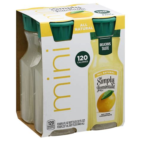 Mini All Natural Lemonade Simply Lemonade 4 X 8 Fl Oz Delivery