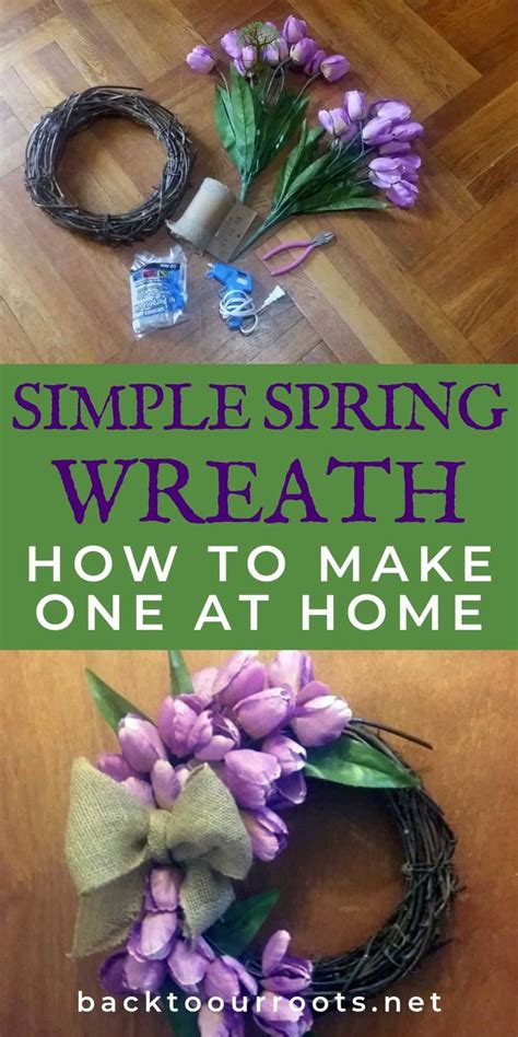 How To Make A Quick And Easy Spring Tulip Wreath Diy Spring Wreath