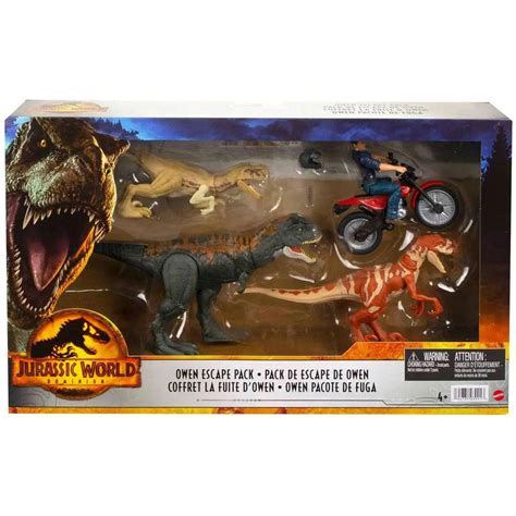 Jurassic World Dominion Owen Escape Pack Exclusive Action Figure 4 Pack Owen Grady On Motorcycle