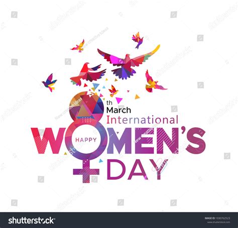 Happy International Womens Day Woman Sign Stock Vector Royalty Free 1930762523 Shutterstock