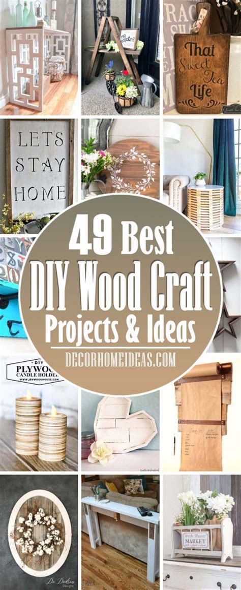 48 Beautiful Diy Wood Craft Projects That Are Easy To Do Decor Home Ideas