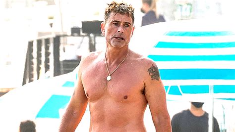 Rob Lowe Goes Shirtless For A Day At The Beach See Pic Hollywood Life