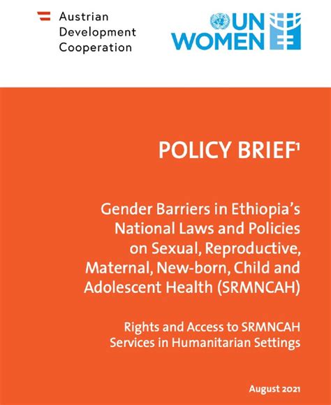 Gender Barriers Analysis In Ethiopias National Laws And Policies On Sexual Reproductive
