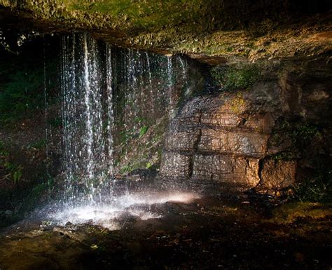 Waterfall Inside Cave Water Runs Down The Front Of A Cave Flickr