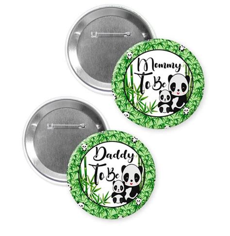 Pandababy Pandapanda Baby Shower Mommy To Be Baby Shower Pins