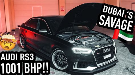 1001 Bhp Dubais Fastest Audi Rs3 Is Mind Blowing 🙉😳 Youtube