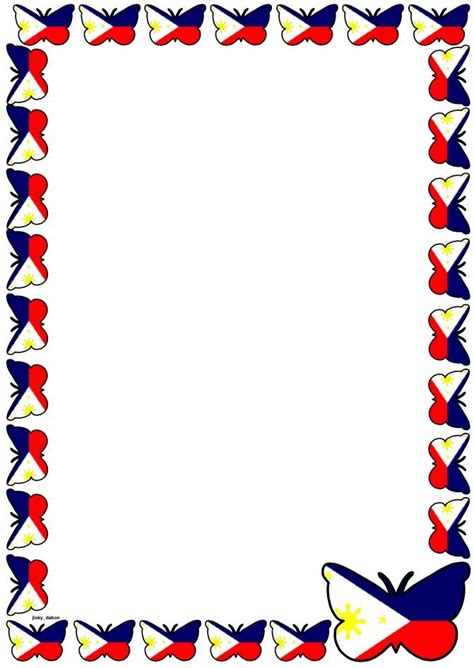 The Philippine Flag Themed Lined Paper And Pageborders For Free At