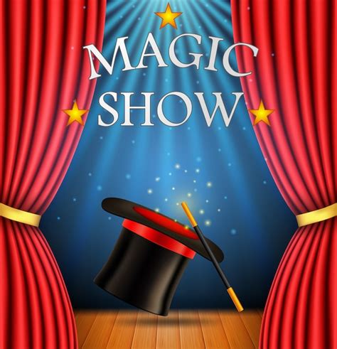 Premium Vector Magic Show Illustration