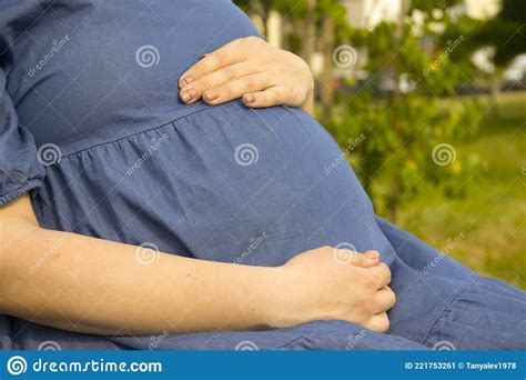 Beautiful Pregnant Girl Sitting In The Park Sunlight Stock Image Image Of Life Pregnant