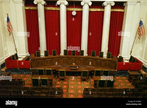 Model Of The United States Supreme Court Interior Of The Courtroom