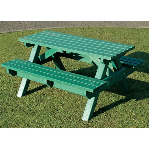 Heavy Duty Picnic Table Bench 1500mm Weatherproof Recycled Plastic Green