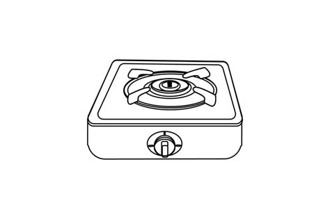Kitchen Stove Outline Flat Icon By Printables Plazza Thehungryjpeg