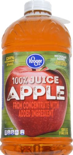 Kroger 100 No Sugar Added Apple Juice 128 Fl Oz Ralphs