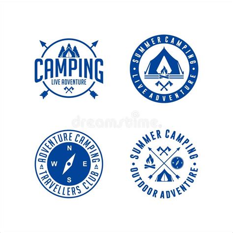 camping adventure badge emblem stock illustration illustration of camp scout 37949139