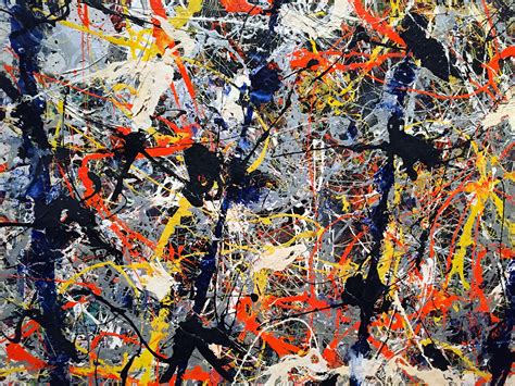 Jackson Pollock Cream And Beige Aesthetic Desktop