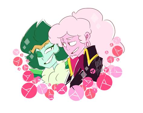 Two Cartoon Characters With Pink Hair And Green Eyes One Is Hugging The Others Head
