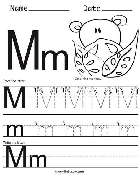 7 Best Images Of Free Printable Letter M Worksheets Preschool