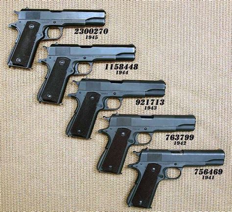 How About A Colt M1911a1 From Each Year Of Ww Ii