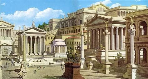 Artists Reconstruction Of The Forum Romanum Con Immagini Roma