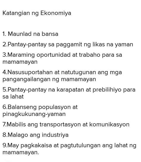 Ano Ang Katangian Ng Ekonomiks Brainly Ph