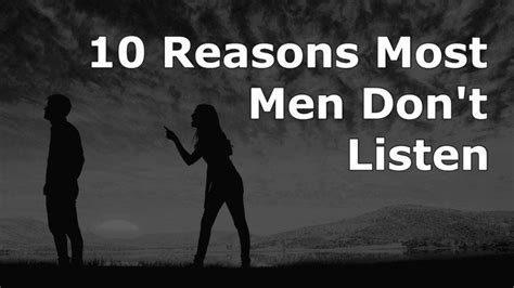 10 Reasons Most Men Dont Listen Power Of Positivity