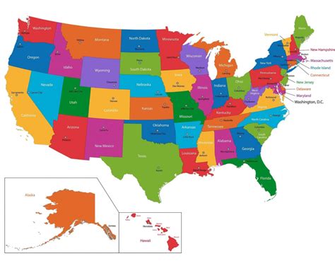The 50 State Capitals Map Printable Map Gambaran