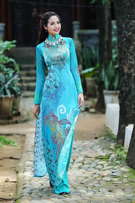 Ao Dai Thai Tuan Fabric VT234 Ao Dai Vinh Ao Dai Long Dress