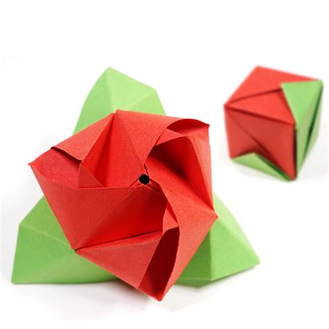 How To Make A Magic Rose Cube Paper Crafts 1101 Origami Designed By