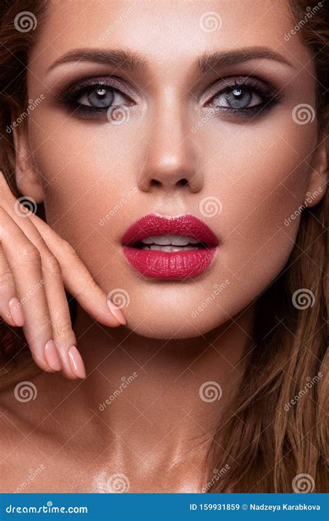 Pink Lips Woman With Candy In Mouth Stock Image 112702021