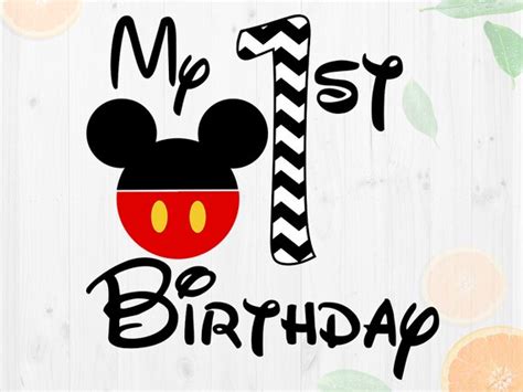 Mickey 1st Birthday SVG