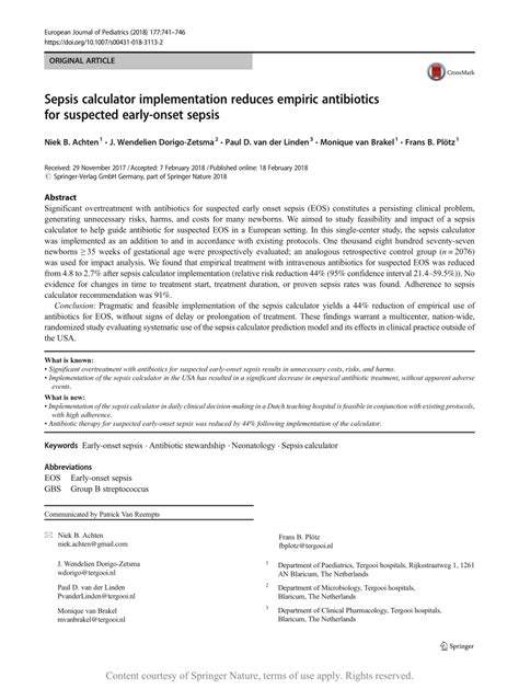 Sepsis Calculator Implementation Reduces Empiric Antibiotics For