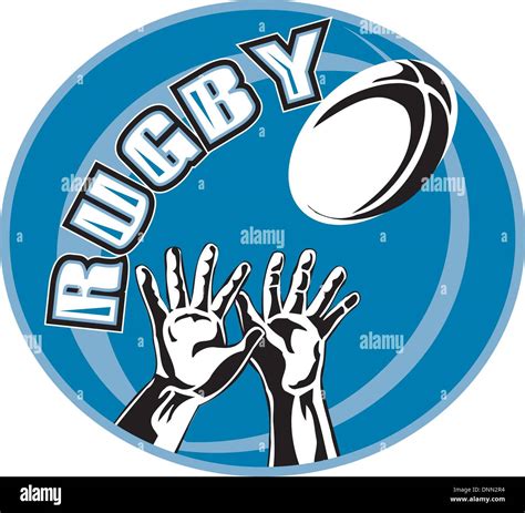 Rugby Ball Hand Stock Vector Images Alamy