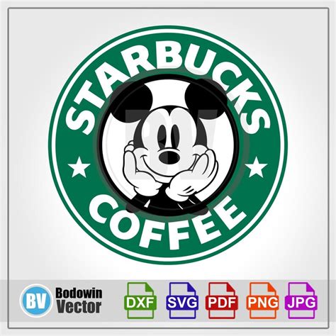 Mickey Mouse Starbucks Svg Etsy